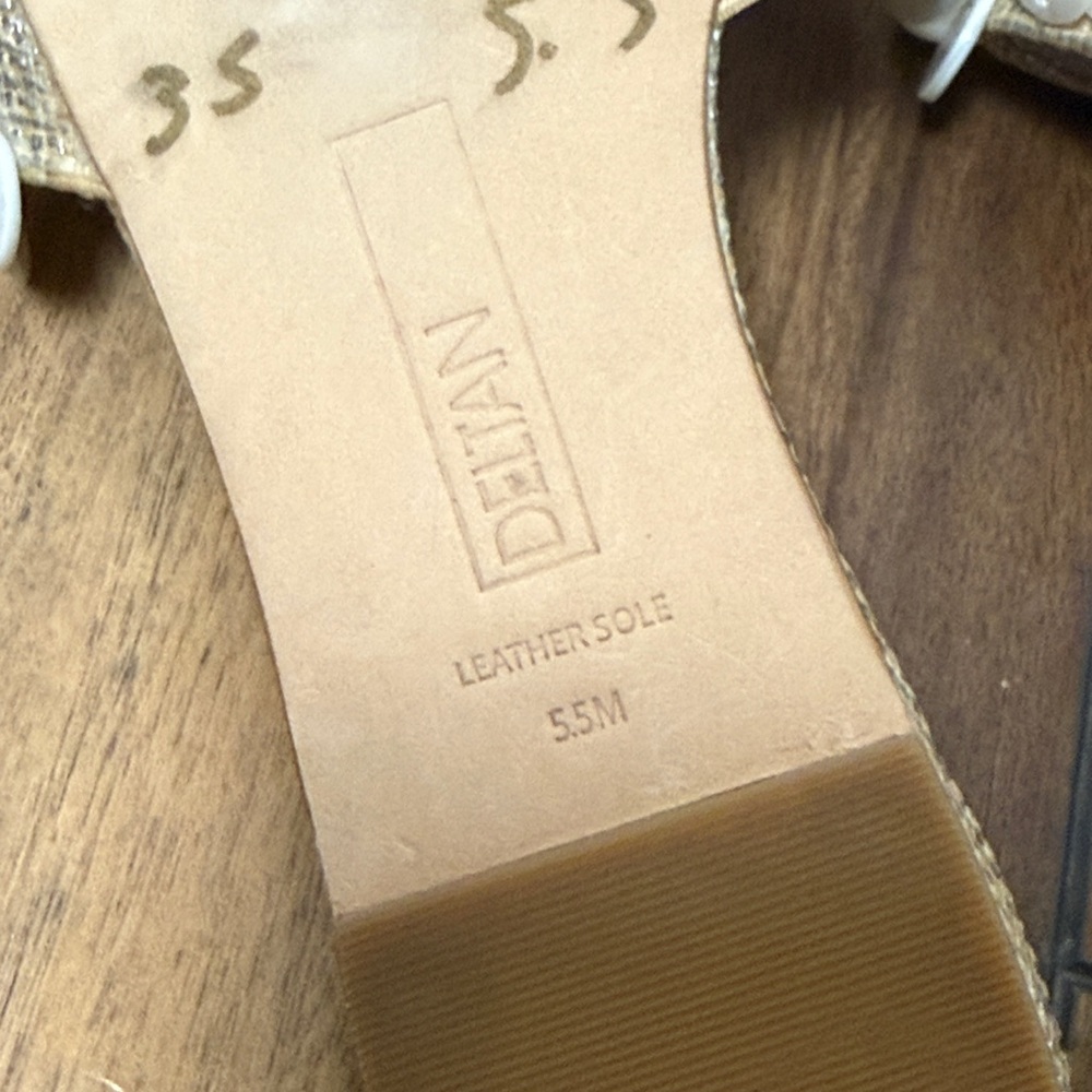 💠New Deltan Flora Metallic Raffia Sandal (5.5) - Picture 8 of 8